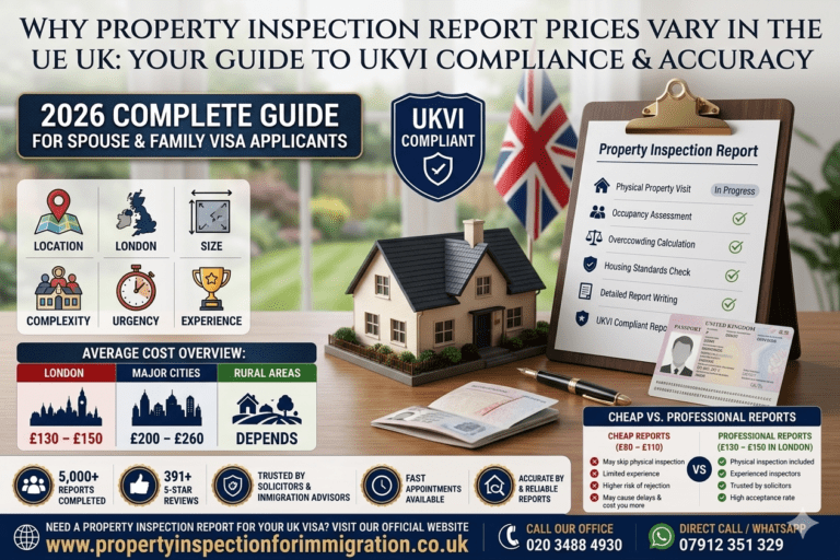 Why Property Inspection Report Prices Vary in the UK (2026 Guide for Spouse Visa Applicants)