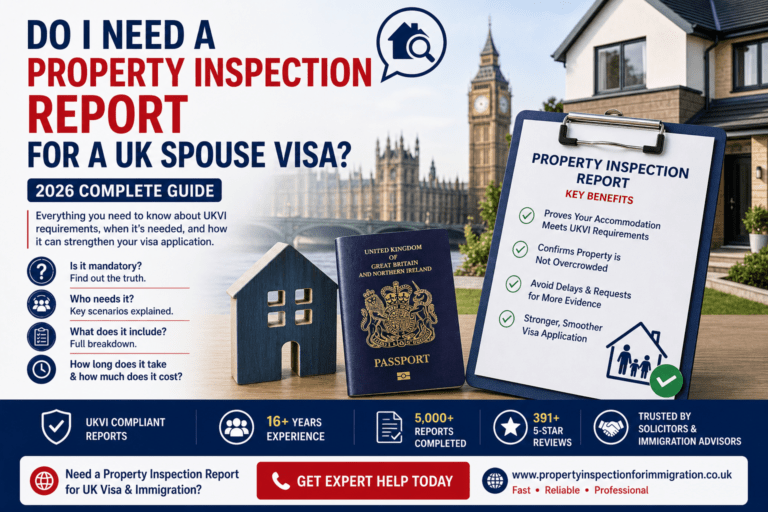 Do I need a property inspection report for a spouse visa?