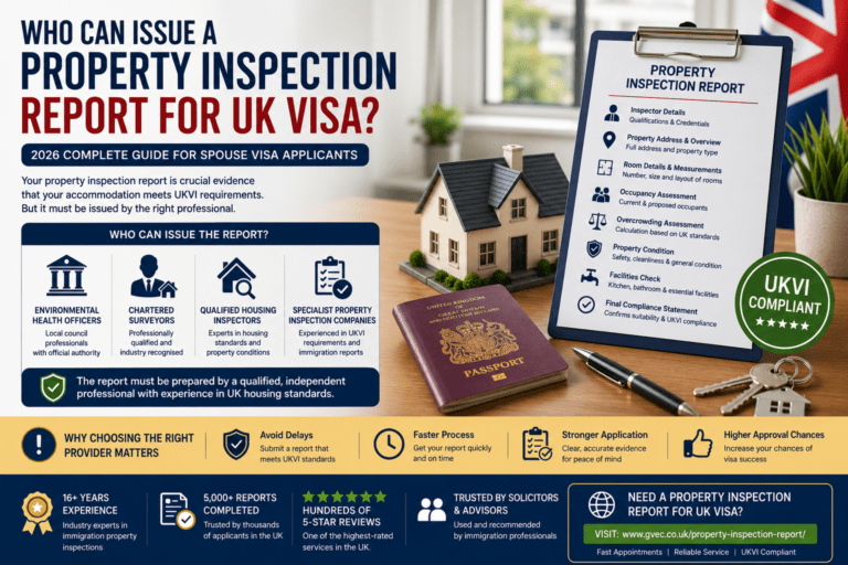 Who Can Issue a Property Inspection Report for UK Visa? (2026 Complete Guide for Spouse Visa Applicants)