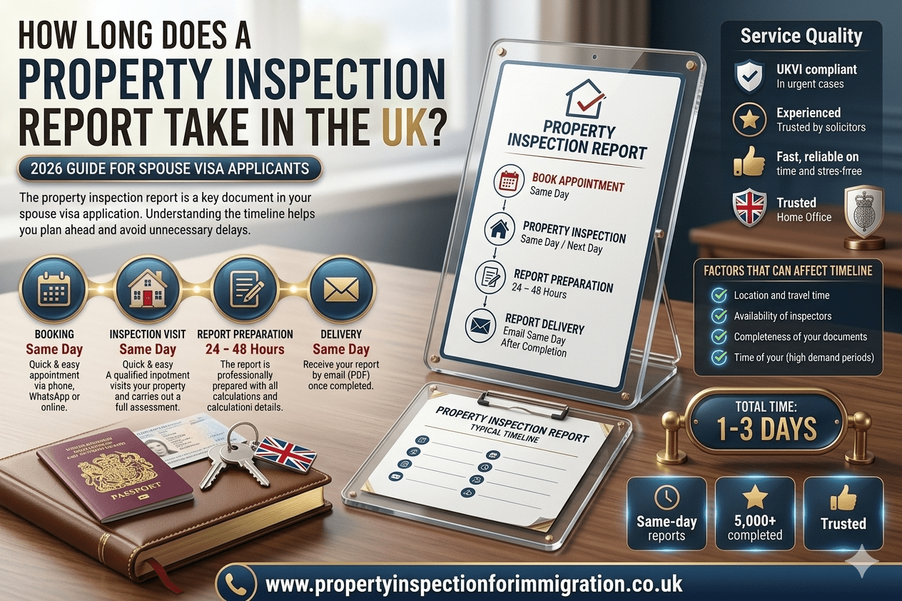 How Long Does a Property Inspection Report Take in the UK? (2026 Guide for Spouse Visa Applicants)